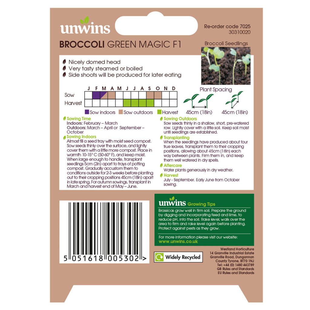 Unwins Broccoli Green Magic Seeds 5051618005302 2